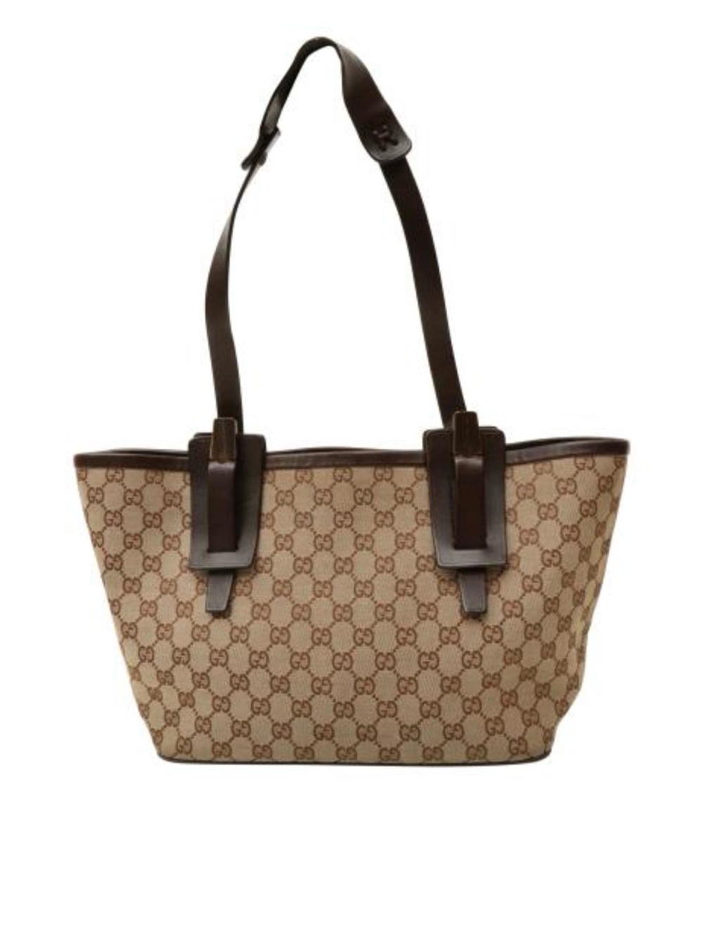 Gucci Brown Monogram Tote Bag and Matching Wallet